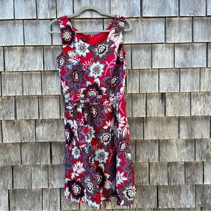 Talbots‎ Red and White Sleeveless Sundress Midi